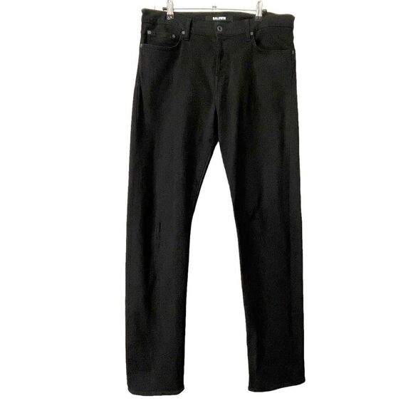 Baldwin The Henley Jeans Men’s Size 34 Black Slim Straight Leg Japanese Denim - Picture 1 of 16